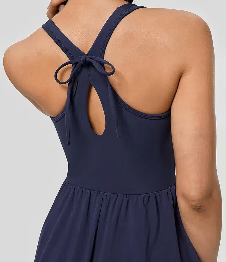 Womens Sleeveless Fit and Flare Mini Activewear Dress